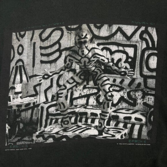 VINTAGE ANNIE LEIBOVITZ KEITH HARING 1992 ART T-SHIRT MENS RARE! - Picture 3 of 5